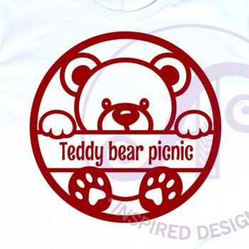 Intra απο ξύλο plywood Χρώμα wenge 3mm-4mm πάχος - Χαριτωμένο αρκουδάκι με όνομα Σχεδιασμός Λέιζερ Δίασταση 40x50 cm INTRAFABR-99367028 - Image 3