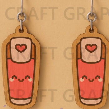 Intra απο ξύλο plywood Χρώμα wenge 3mm-4mm πάχος - Χαριτωμένα σκουλαρίκια Δίασταση 3x3 cm INTRAFABR-88423236 - Image 1