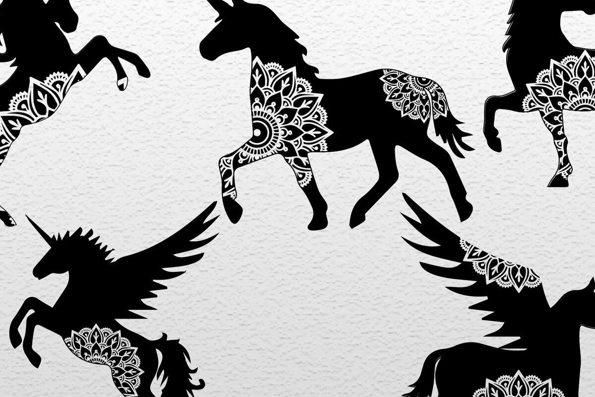 Intra απο ξύλο plywood  Χρώμα wenge 3mm-4mm πάχος - Cute Unicorn Floral Δίασταση 30x20 cm INTRAFABR-125310752