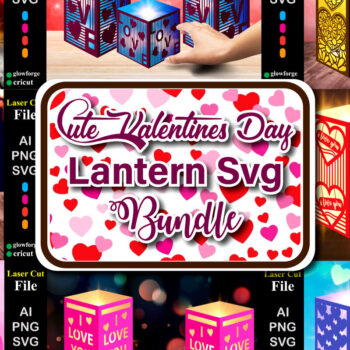 Intra απο ξύλο plywood  Χρώμα wenge 3mm-4mm πάχος - Σετ Πακέτο με χαριτωμένα φανάρια Αγίου Βαλεντίνου 12 Δίασταση 20x20 cm INTRAFABR-105569633 - Image 1