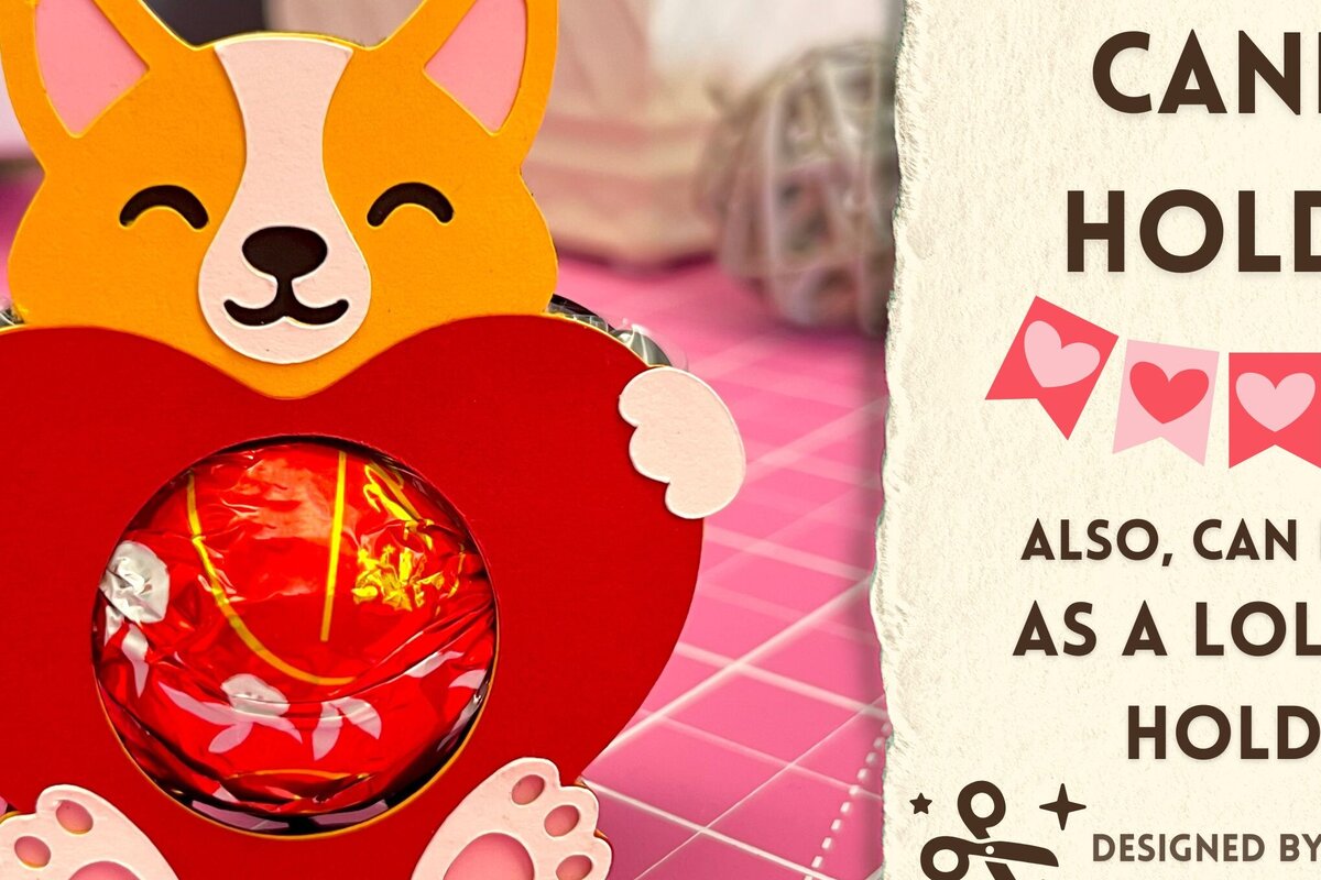 Intra απο ξύλο plywood  Χρώμα wenge 3mm-4mm πάχος - Χαριτωμένο Valentines Corgi με Heart Δίασταση 20x20 cm INTRAFABR-123066494