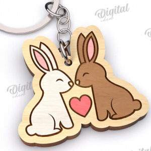 Intra απο ξύλο plywood  Χρώμα wenge 3mm-4mm πάχος - Χαριτωμένο μπρελόκ Αγίου Βαλεντίνου Δίασταση 4x4 cm INTRAFABR-82326662