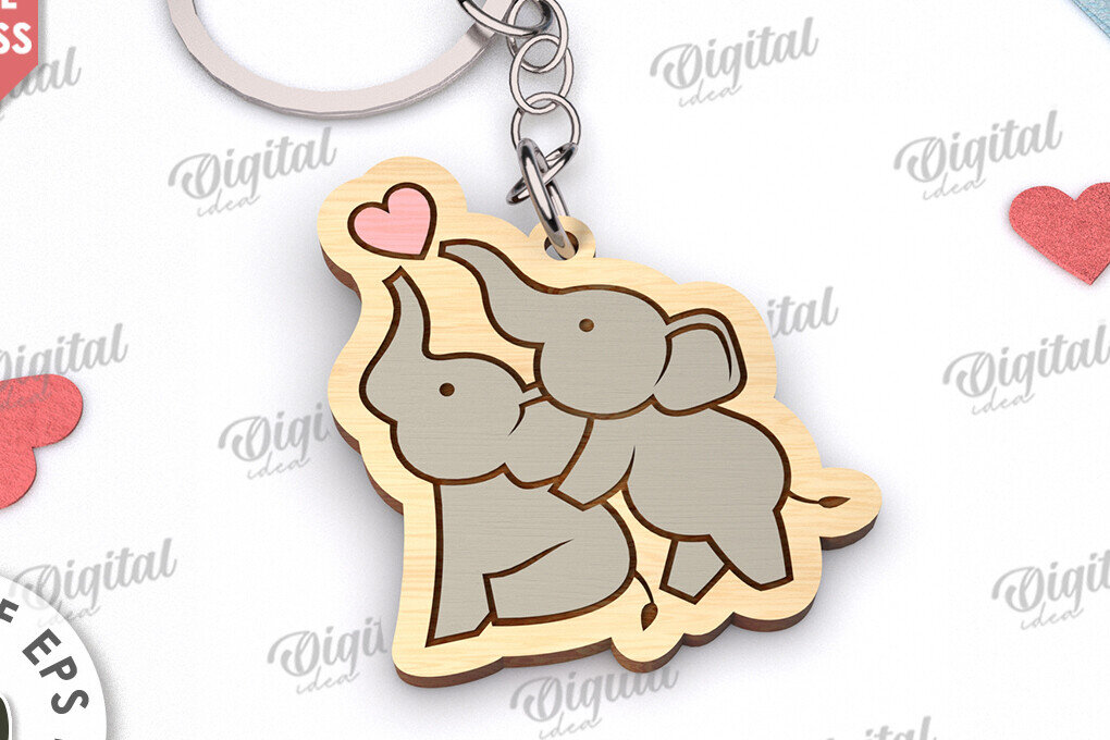 Intra απο ξύλο plywood  Χρώμα wenge 3mm-4mm πάχος - Χαριτωμένο μπρελόκ Αγίου Βαλεντίνου Δίασταση 4x4 cm INTRAFABR-111225541