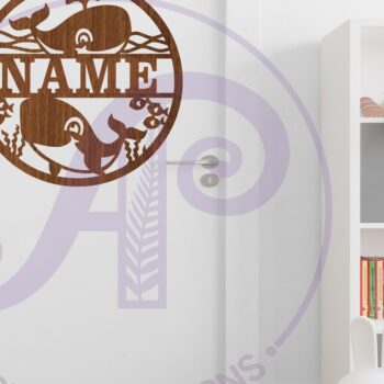 Intra απο ξύλο plywood Χρώμα wenge 3mm-4mm πάχος - Cute Whales Name Sin Δίασταση 30x20 cm INTRAFABR-111225186 - Image 3