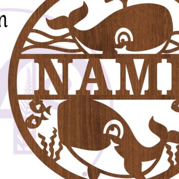 Intra απο ξύλο plywood Χρώμα wenge 3mm-4mm πάχος - Cute Whales Name Sin Δίασταση 30x20 cm INTRAFABR-111225186 - Image 4