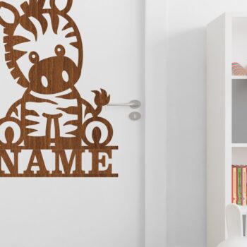 Intra απο ξύλο plywood Χρώμα wenge 3mm-4mm πάχος - Cute Zebra Name Templ Δίασταση 30x20 cm INTRAFABR-111225442 - Image 2