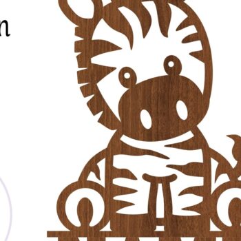 Intra απο ξύλο plywood Χρώμα wenge 3mm-4mm πάχος - Cute Zebra Name Templ Δίασταση 30x20 cm INTRAFABR-111225442 - Image 3