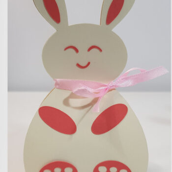 Intra απο ξύλο plywood  Χρώμα wenge 3mm-4mm πάχος - Πρότυπο κουτιού πασχαλινό λαγουδάκι Cutie Pufi Δίασταση 15x15 cm INTRAFABR-101447167 - Image 1