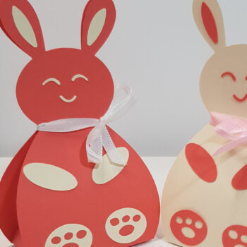 Intra απο ξύλο plywood  Χρώμα wenge 3mm-4mm πάχος - Πρότυπο κουτιού πασχαλινό λαγουδάκι Cutie Pufi Δίασταση 15x15 cm INTRAFABR-101447167 - Image 2