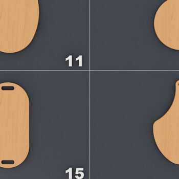 Intra απο ξύλο plywood  Χρώμα wenge 3mm-4mm πάχος - Δέσμη σανίδας κοπής, σανίδες κουζίνας 137 Δίασταση 30x20 cm INTRAFABR-101447202 - Image 5