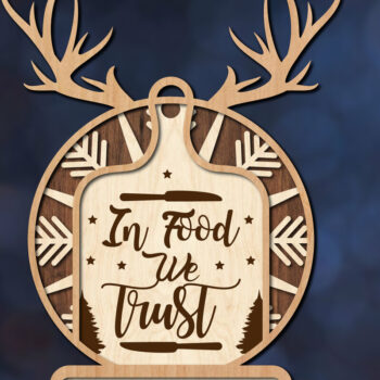 Intra απο ξύλο plywood  Χρώμα wenge 3mm-4mm πάχος - Πακέτο κοπής Χριστουγεννιάτικα στολίδια Δίασταση 6x6 cm INTRAFABR-101447261 - Image 3