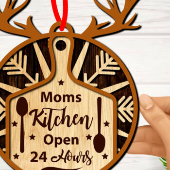 Intra απο ξύλο plywood Χρώμα wenge 3mm-4mm πάχος - Χριστουγεννιάτικα στολίδια σανίδα κοπής Δίασταση 6x6 cm INTRAFABR-101447335 - Image 1