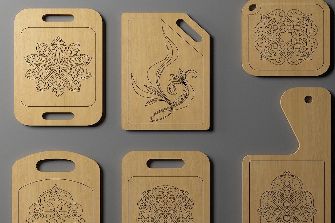 Intra απο ξύλο plywood  Χρώμα wenge 3mm-4mm πάχος - Δέσμη σανίδων κοπής / σανίδα κοπής Δίασταση 30x20 cm INTRAFABR-120847822