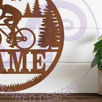 Intra απο ξύλο plywood Χρώμα wenge 3mm-4mm πάχος - Ποδηλάτης Άντρας Σήμα ονόματος Δίασταση 30x20 cm INTRAFABR-120097188 - Image 1