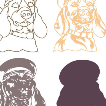 Intra απο ξύλο plywood  Χρώμα wenge 3mm-4mm πάχος - Αρχεία Dachshund 3D Mandala Δίασταση 30x30 cm INTRAFABR-120344889 - Image 2