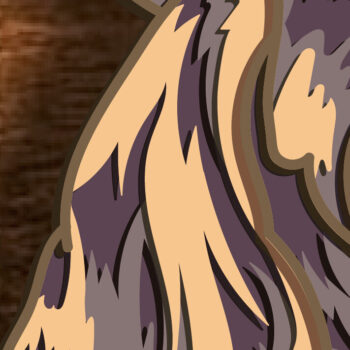 Intra απο ξύλο plywood  Χρώμα wenge 3mm-4mm πάχος - Αρχεία Dachshund 3D Mandala Δίασταση 30x30 cm INTRAFABR-120344889 - Image 3