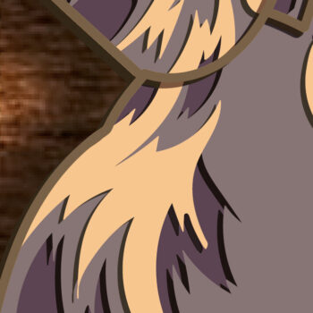 Intra απο ξύλο plywood  Χρώμα wenge 3mm-4mm πάχος - Αρχεία Dachshund 3D Mandala Δίασταση 30x30 cm INTRAFABR-120344889 - Image 5