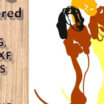 Intra απο ξύλο plywood Χρώμα wenge 3mm-4mm πάχος - Αρχεία λέιζερ πολλαπλών επιπέδων Dachshund 3D Δίασταση 4x7 cm INTRAFABR-102203032 - Image 3