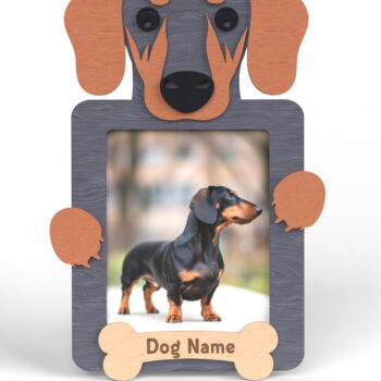 Intra απο ξύλο plywood Χρώμα wenge 3mm-4mm πάχος - Κορνίζα Dachshund Dog - Δίασταση 20x25 cm INTRAFABR-109301065 - Image 1