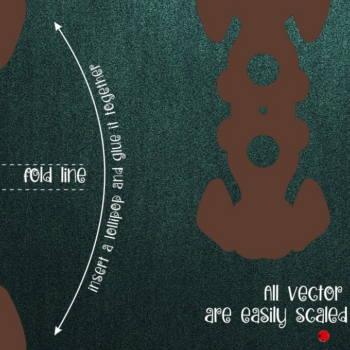 Intra απο ξύλο plywood  Χρώμα wenge 3mm-4mm πάχος - Πρότυπο θήκης Lollipop Dachshund Δίασταση 30x20 cm INTRAFABR-116834525 - Image 1