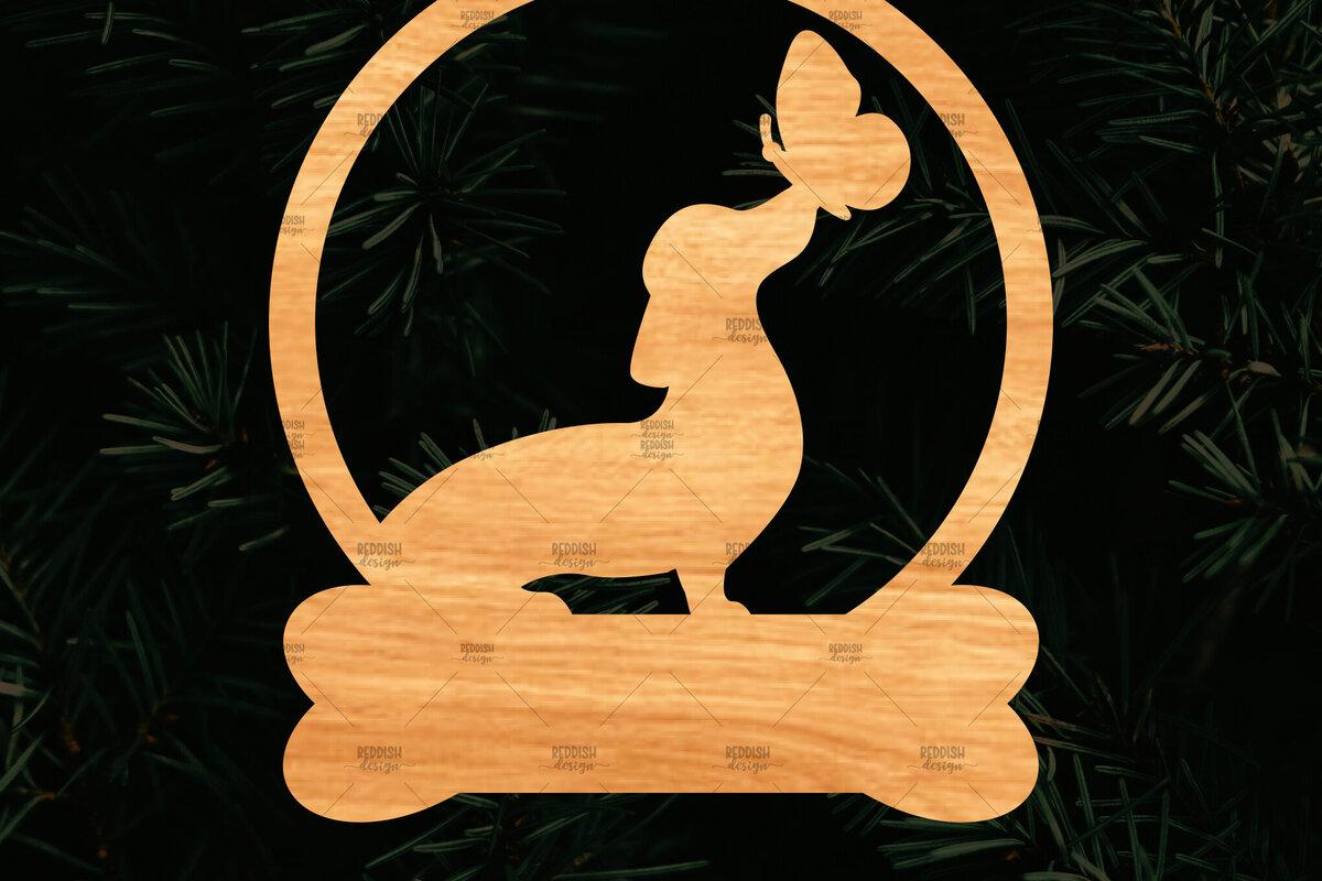 Intra απο ξύλο plywood  Χρώμα wenge 3mm-4mm πάχος - Στολίδι Dachshund Memorial Δίασταση 6x6 cm INTRAFABR-116834623