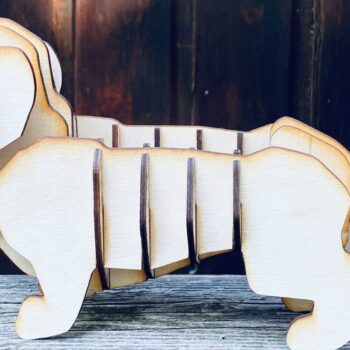 Intra απο ξύλο plywood Χρώμα wenge 3mm-4mm πάχος - Dachshund Planter Δίασταση 15x15 cm INTRAFABR-122589785 - Image 2