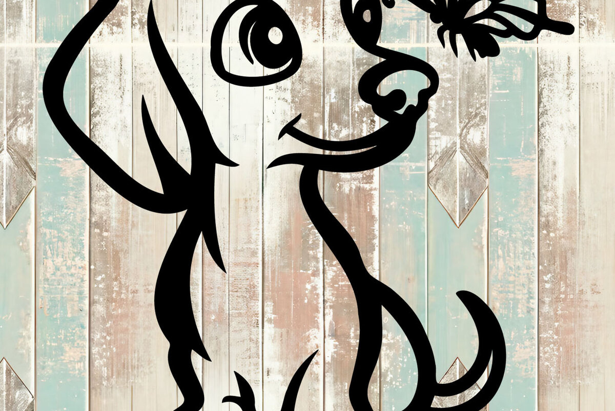 Intra απο ξύλο plywood  Χρώμα wenge 3mm-4mm πάχος - Κοπή αυτοκόλλητου αυτοκινήτου Dachshund Design Δίασταση 20x20 cm INTRAFABR-119179670