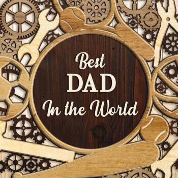 Intra απο ξύλο plywood Χρώμα wenge 3mm-4mm πάχος - Dad Craft για τη γιορτή του πατέρα Δίασταση 12x12 cm INTRAFABR-69955066 - Image 3