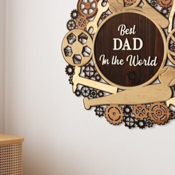 Intra απο ξύλο plywood Χρώμα wenge 3mm-4mm πάχος - Dad Craft για τη γιορτή του πατέρα Δίασταση 12x12 cm INTRAFABR-69955066 - Image 5