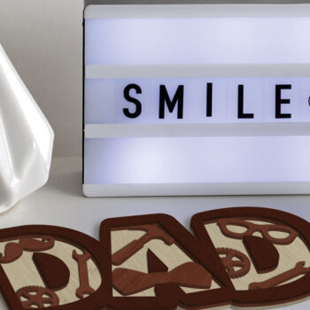 Intra απο ξύλο plywood Χρώμα wenge 3mm-4mm πάχος - DAD Decor Panel, Multilayer Cut File Δίασταση 14x5 cm INTRAFABR-57634046 - Image 3