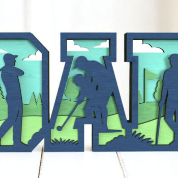 Intra απο ξύλο plywood  Χρώμα wenge 3mm-4mm πάχος - Μπαμπάς Σκηνή γκολφ 3D πολυεπίπεδη πινακίδα Δίασταση 6x6 cm INTRAFABR-110697827 - Image 1