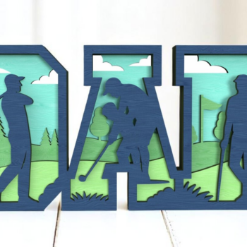 Intra απο ξύλο plywood  Χρώμα wenge 3mm-4mm πάχος - Μπαμπάς Σκηνή γκολφ 3D πολυεπίπεδη πινακίδα Δίασταση 6x6 cm INTRAFABR-110697827 - Image 2