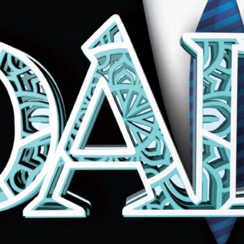 Intra απο ξύλο plywood  Χρώμα wenge 3mm-4mm πάχος - Dad , Mandala , 4 Layers , Letters Δίασταση 30x30 cm INTRAFABR-120167536 - Image 3