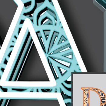 Intra απο ξύλο plywood  Χρώμα wenge 3mm-4mm πάχος - Dad , Mandala , 4 Layers , Letters Δίασταση 30x30 cm INTRAFABR-120167536 - Image 7