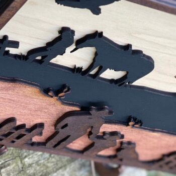 Intra απο ξύλο plywood  Χρώμα wenge 3mm-4mm πάχος - Glowforge Frame Memorial Dad Δίασταση 8x10 cm INTRAFABR-125248463 - Image 2