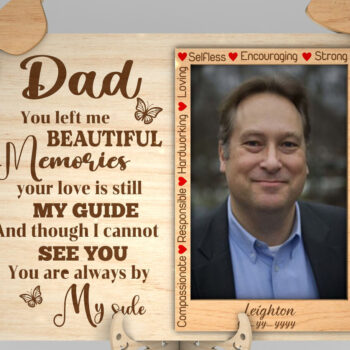 Intra απο ξύλο plywood  Χρώμα wenge 3mm-4mm πάχος - Κορνίζα μνημείου μπαμπά Δίασταση 4x6 cm INTRAFABR-123644409 - Image 2