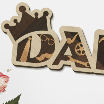 Intra απο ξύλο plywood  Χρώμα wenge 3mm-4mm πάχος - Διακοσμητικό διακοσμητικό κοπής με λέιζερ DAD Δίασταση 14x5 cm INTRAFABR-119065116 - Image 1