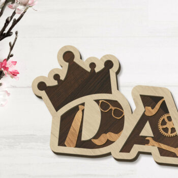 Intra απο ξύλο plywood  Χρώμα wenge 3mm-4mm πάχος - Διακοσμητικό διακοσμητικό κοπής με λέιζερ DAD Δίασταση 14x5 cm INTRAFABR-119065116 - Image 2