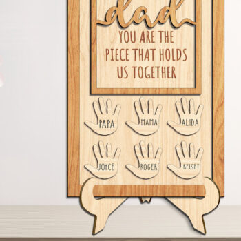 Intra απο ξύλο plywood  Χρώμα wenge 3mm-4mm πάχος - Dad Puzzle Desk Sign - Break Jhon Δίασταση 30x20 cm INTRAFABR-121160064 - Image 1