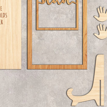 Intra απο ξύλο plywood  Χρώμα wenge 3mm-4mm πάχος - Dad Puzzle Desk Sign - Break Jhon Δίασταση 30x20 cm INTRAFABR-121160064 - Image 2