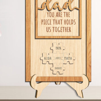 Intra απο ξύλο plywood Χρώμα wenge 3mm-4mm πάχος - Dad Puzzle Desk Sign - Break Jhon Δίασταση 30x20 cm INTRAFABR-122638638 - Image 1