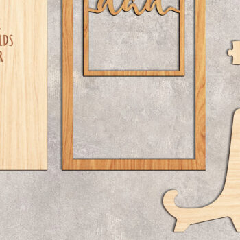 Intra απο ξύλο plywood Χρώμα wenge 3mm-4mm πάχος - Dad Puzzle Desk Sign - Break Jhon Δίασταση 30x20 cm INTRAFABR-122638638 - Image 2