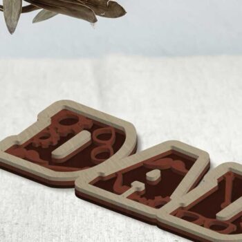 Intra απο ξύλο plywood  Χρώμα wenge 3mm-4mm πάχος - Σετ DAD Διακοσμητικά πάνελ πολλαπλών στρώσεων Δίασταση 14x5 cm INTRAFABR-76906403 - Image 2