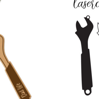 Intra απο ξύλο plywood Χρώμα wenge 3mm-4mm πάχος - Dad Tools Keychain Lasercut Δίασταση 4x4 cm INTRAFABR-98053877 - Image 2