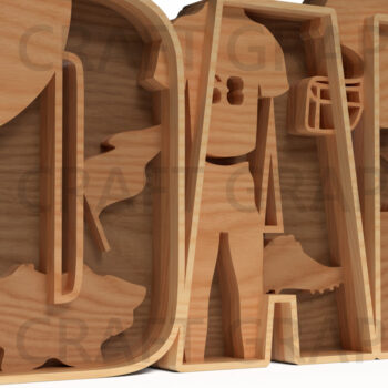 Intra απο ξύλο plywood  Χρώμα wenge 3mm-4mm πάχος - Δέσμη κοπής με λέιζερ τέχνης του πατέρα Δίασταση 30x20 cm INTRAFABR-98053898 - Image 3