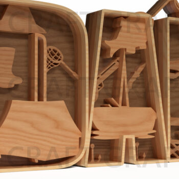 Intra απο ξύλο plywood  Χρώμα wenge 3mm-4mm πάχος - Δέσμη κοπής με λέιζερ τέχνης του πατέρα Δίασταση 30x20 cm INTRAFABR-98053898 - Image 6