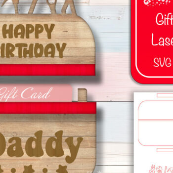 Intra απο ξύλο plywood  Χρώμα wenge 3mm-4mm πάχος - Laser θήκη δώρου γενεθλίων μπαμπά Δίασταση 20x20 cm INTRAFABR-97970601 - Image 1