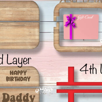 Intra απο ξύλο plywood  Χρώμα wenge 3mm-4mm πάχος - Laser θήκη δώρου γενεθλίων μπαμπά Δίασταση 20x20 cm INTRAFABR-97970601 - Image 3