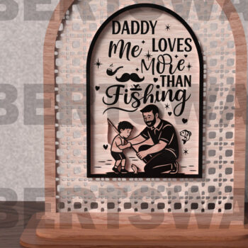 Intra απο ξύλο plywood  Χρώμα wenge 3mm-4mm πάχος - Ο μπαμπάς με αγαπά περισσότερο Δίασταση 20x20 cm INTRAFABR-97970617 - Image 2