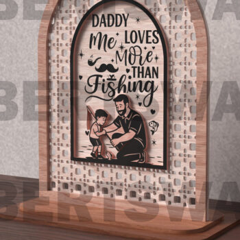 Intra απο ξύλο plywood  Χρώμα wenge 3mm-4mm πάχος - Ο μπαμπάς με αγαπά περισσότερο Δίασταση 20x20 cm INTRAFABR-97970617 - Image 3